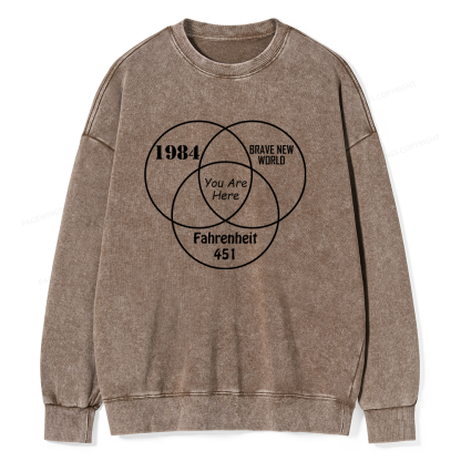 Pagewings I'm With The Banned Unisex Washed Sweatshirt