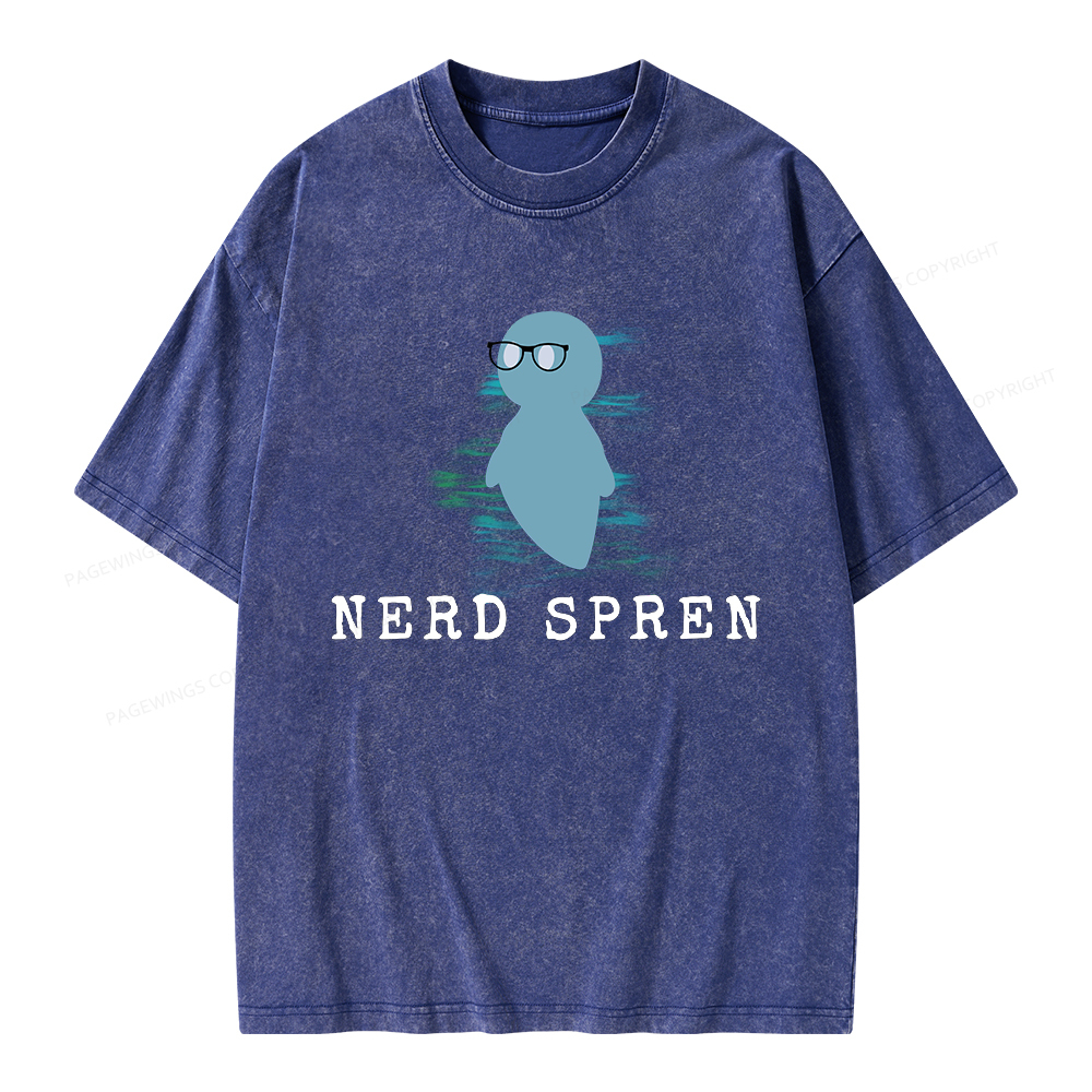 Pagewings Nerd Spren Unisex Washed T-shirt
