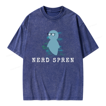 Pagewings Nerd Spren Unisex Washed T-shirt