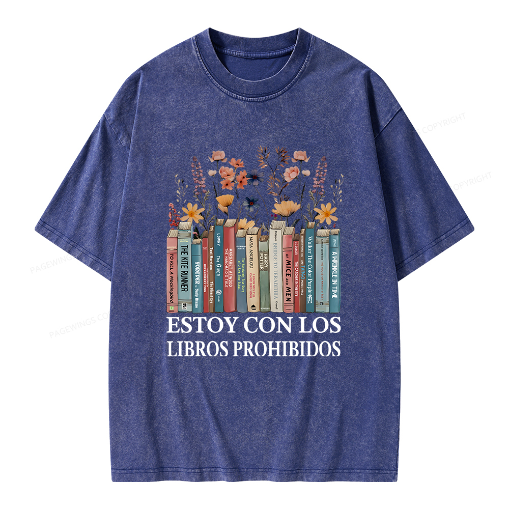 Pagewings I'm With The Banned Unisex Washed T-shirt