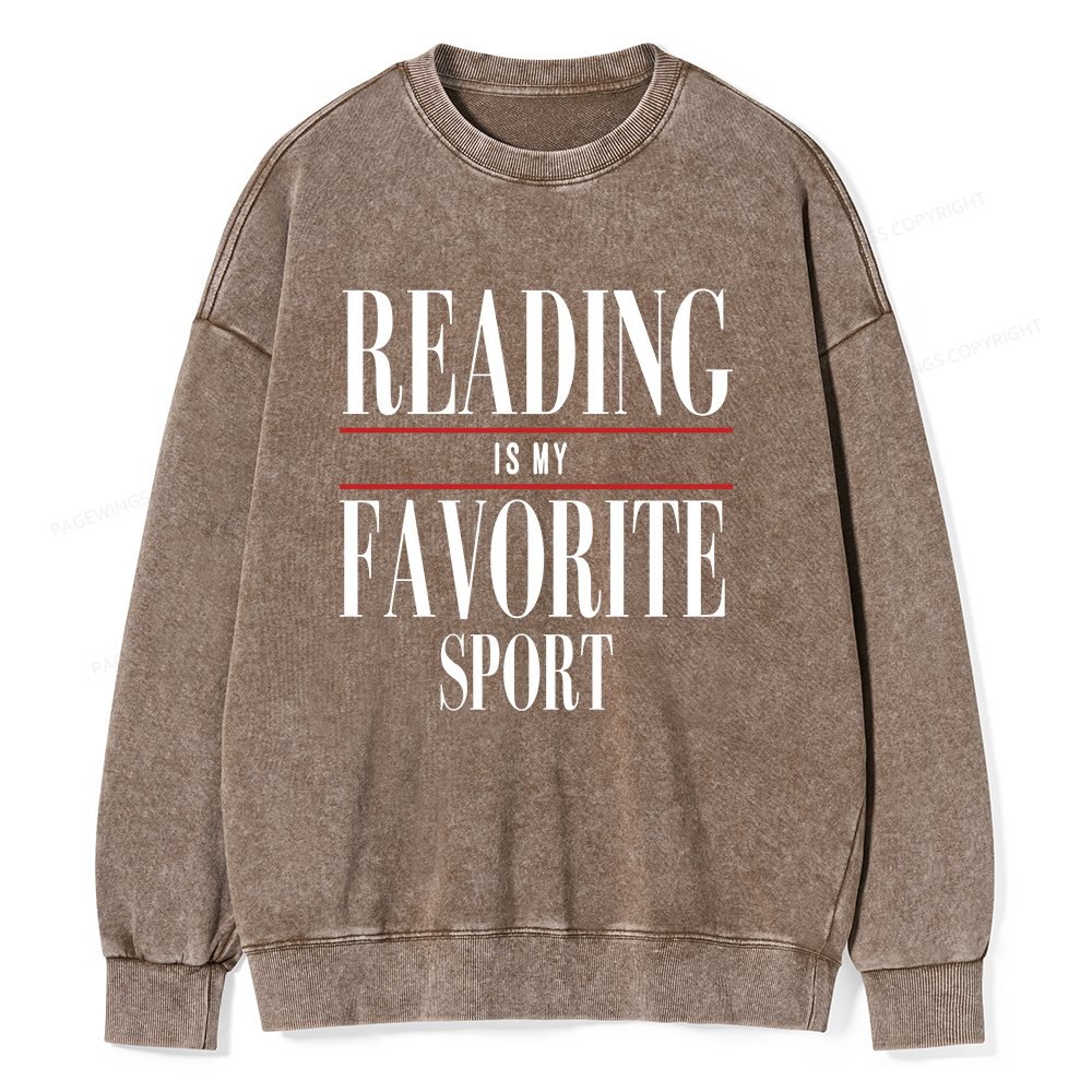 Pagewings Vintage Reading Sweatshirt, Booklover gift  Unisex Washed Sweatshirt