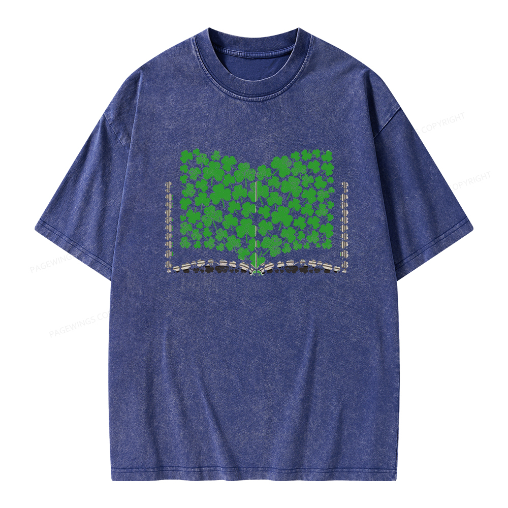 Pagewings Clover Creative Books Unisex Washed T-shirt