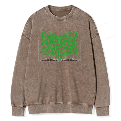 Pagewings Clover Creative Books Unisex Washed Sweatshirt