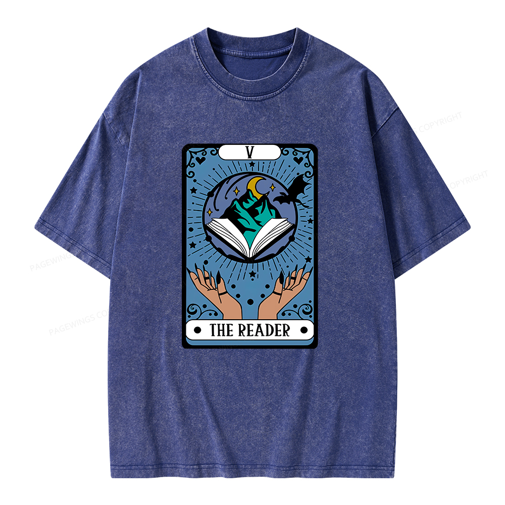 Pagewings The Reader Unisex Washed T-shirt