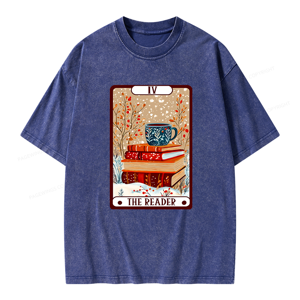 Pagewings The Reader  Unisex Washed T-shirt