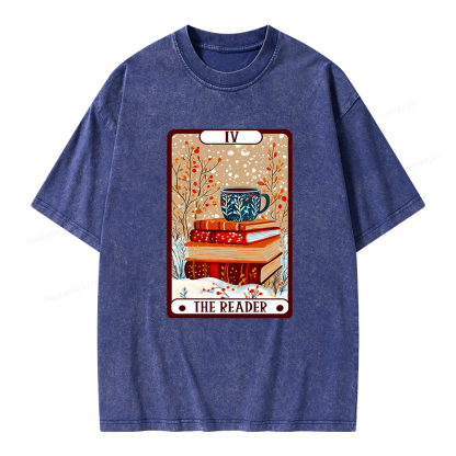 Pagewings The Reader  Unisex Washed T-shirt