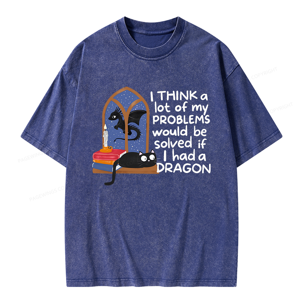 Pagewings If I Had A BookDragon Unisex Washed T-shirt