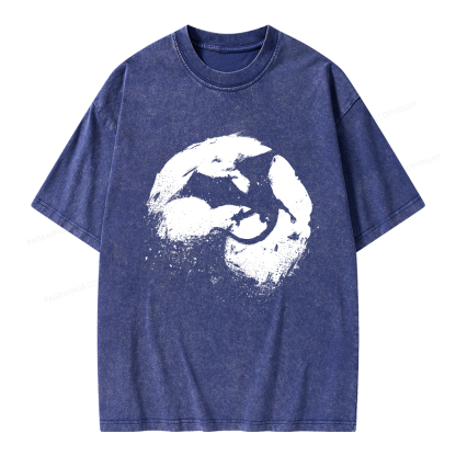Pagewings Fantasy Book Dragon Unisex Washed T-shirt
