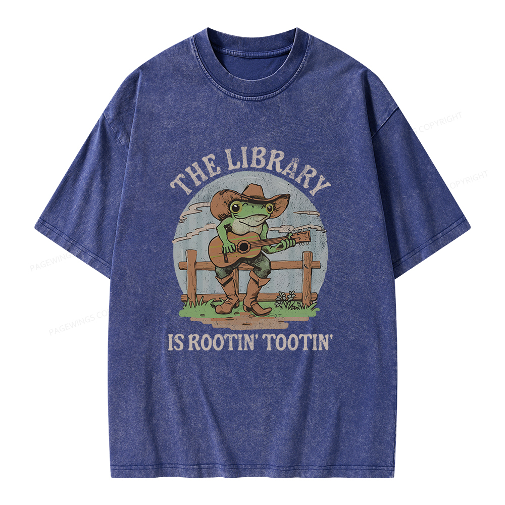 Pagewings The Library is Rootin’ Tootin Unisex Washed T-shirt