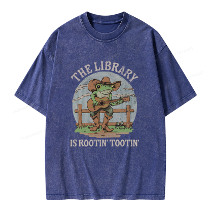 Pagewings The Library is Rootin’ Tootin Unisex Washed T-shirt