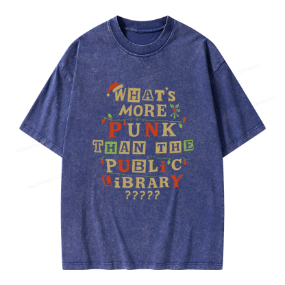 Pagewings What’s More Punk Than The Public Library Unisex Washed T-shirt