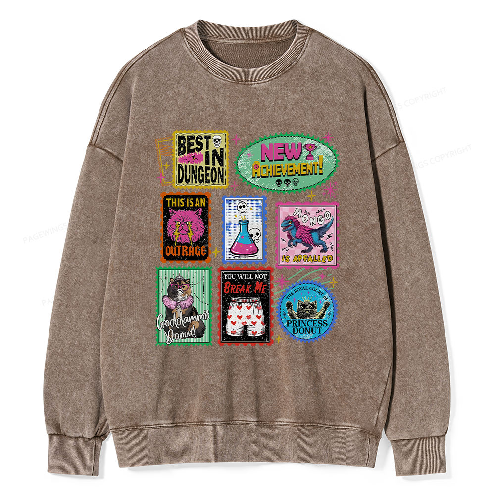 Pagewings New Achievement Unisex Washed Sweatshirt