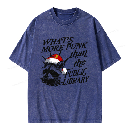 Pagewings What’s More Punk Than The Public Library Unisex Washed T-shirt