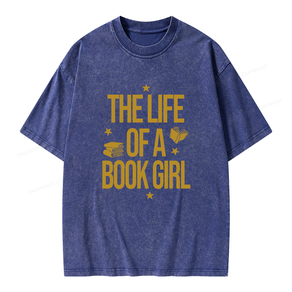 Pagewings The Life of a Book Girl Unisex Washed T-shirt