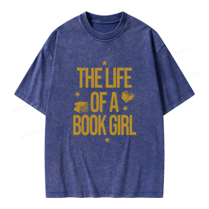 Pagewings The Life of a Book Girl Unisex Washed T-shirt
