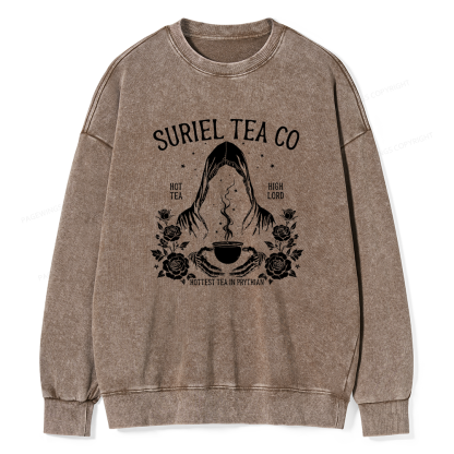 Pagewings Suriel Tea Co Unisex Washed Sweatshirt