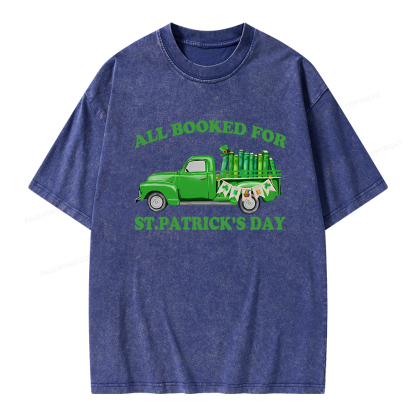 Pagewings All  Booked For St.patrick.s Day Unisex Washed T-shirt