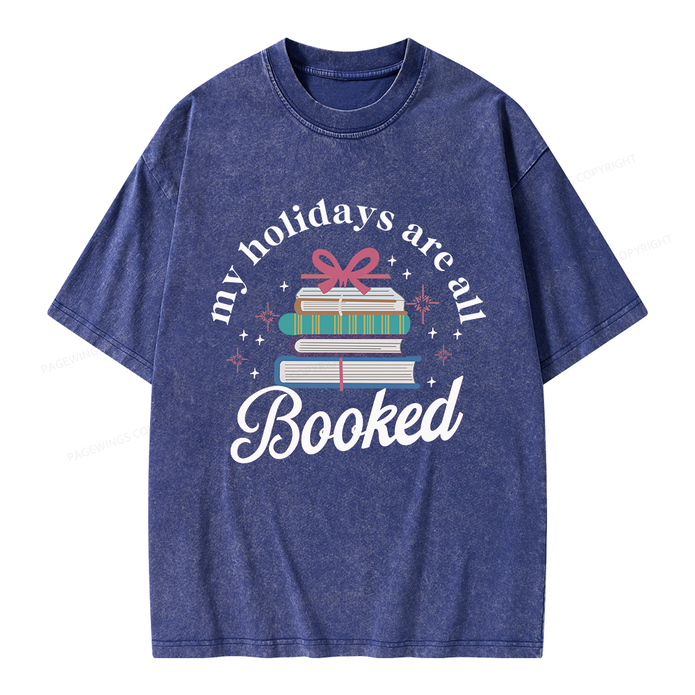 Pagewings My Holidays Are Booked Unisex Washed T-shirt