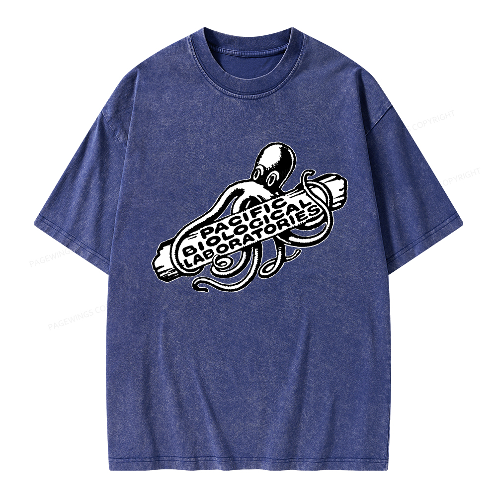 Pagewings Pacific Biological Laboratories Unisex Washed T-shirt