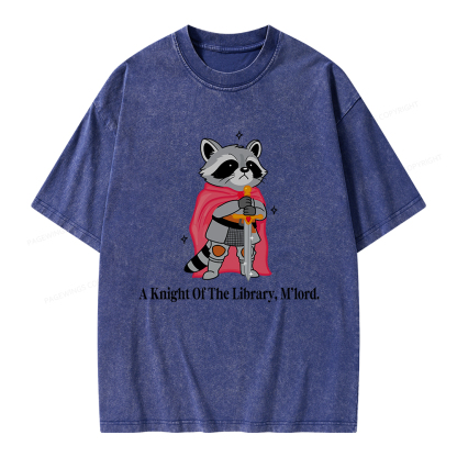 Pagewings A Knight Of The Library M’lord Unisex Washed T-shirt