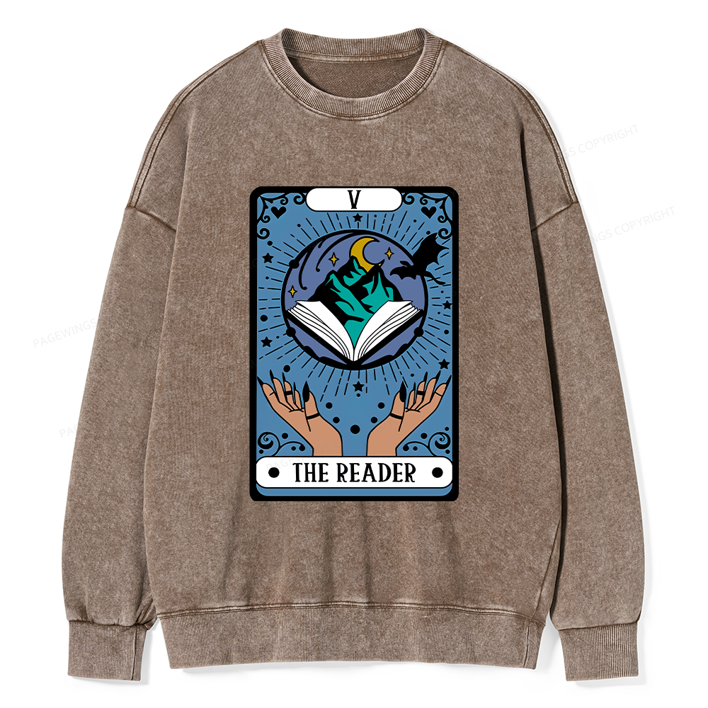 Pagewings The Reader Unisex Washed Sweatshirt