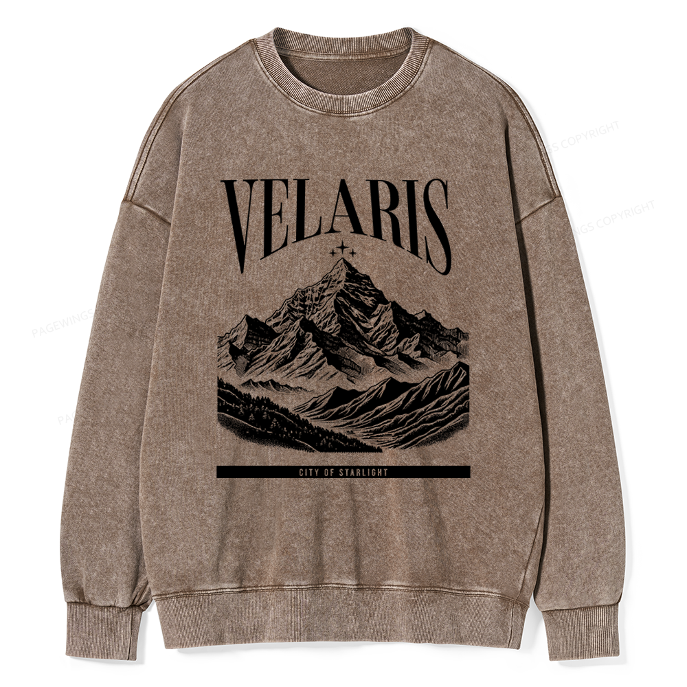 Pagewings Velaris Acotar Unisex Washed Sweatshirt