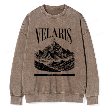Pagewings Velaris Acotar Unisex Washed Sweatshirt