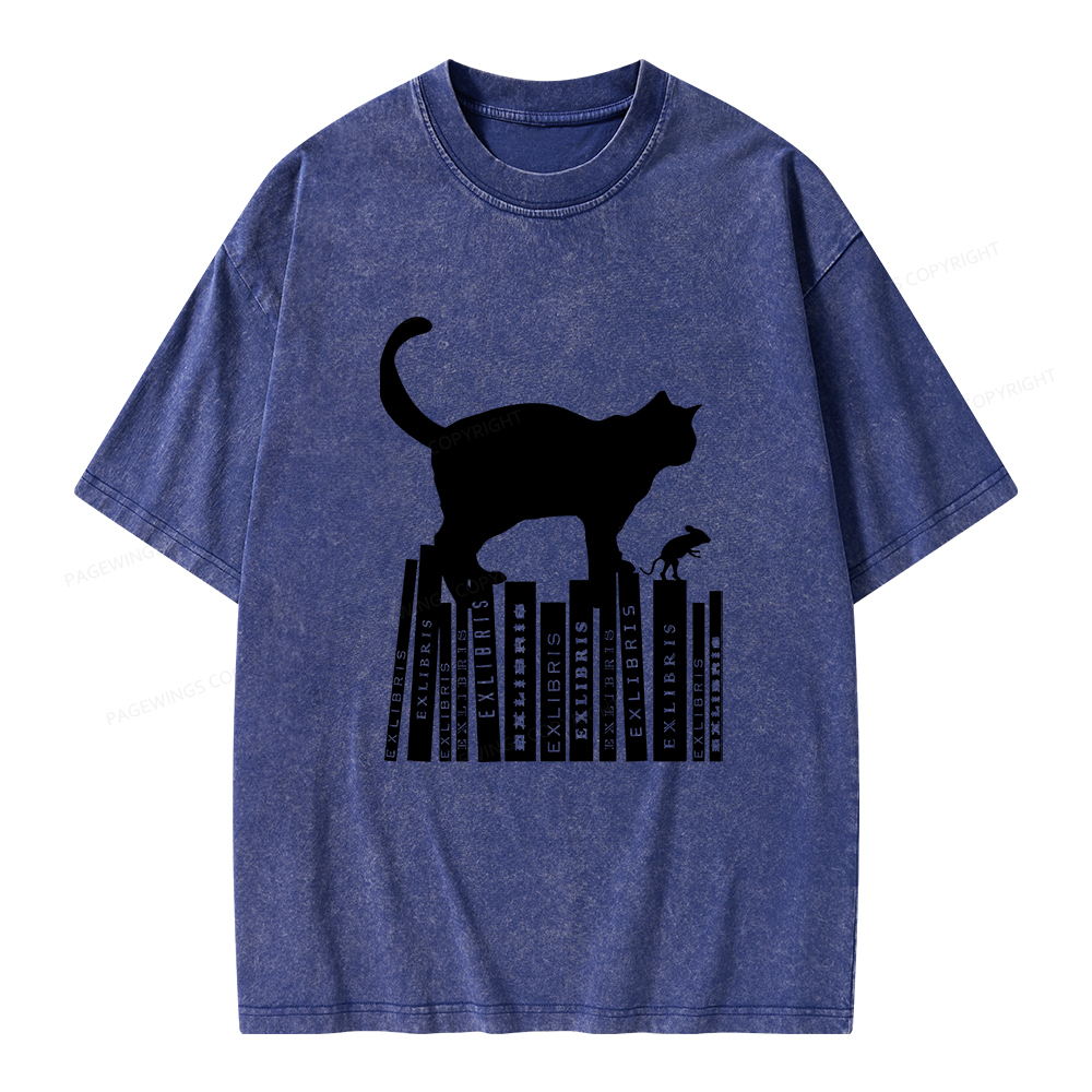 Pagewings Bookplate Creative T-shirt Unisex Washed T-shirt