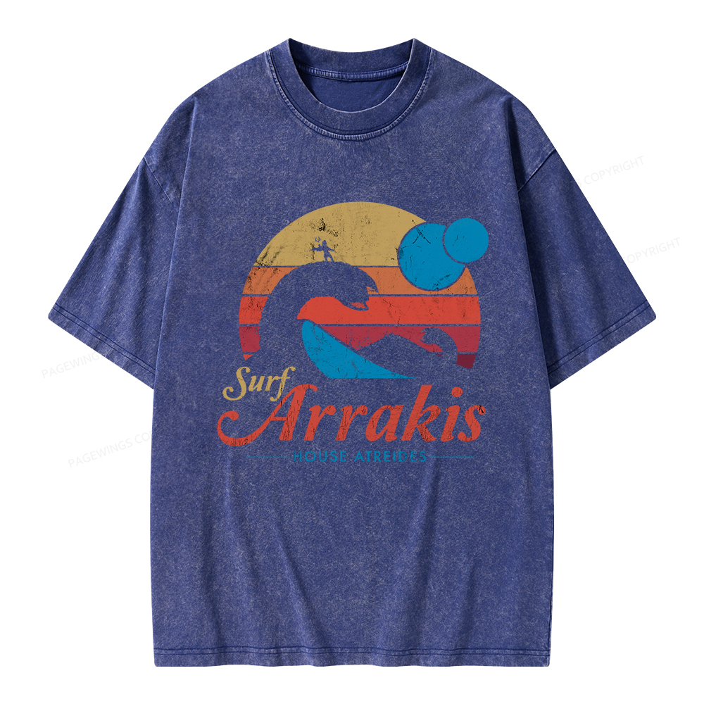 Pagewings Visit Arrakis Unisex Washed T-shirt