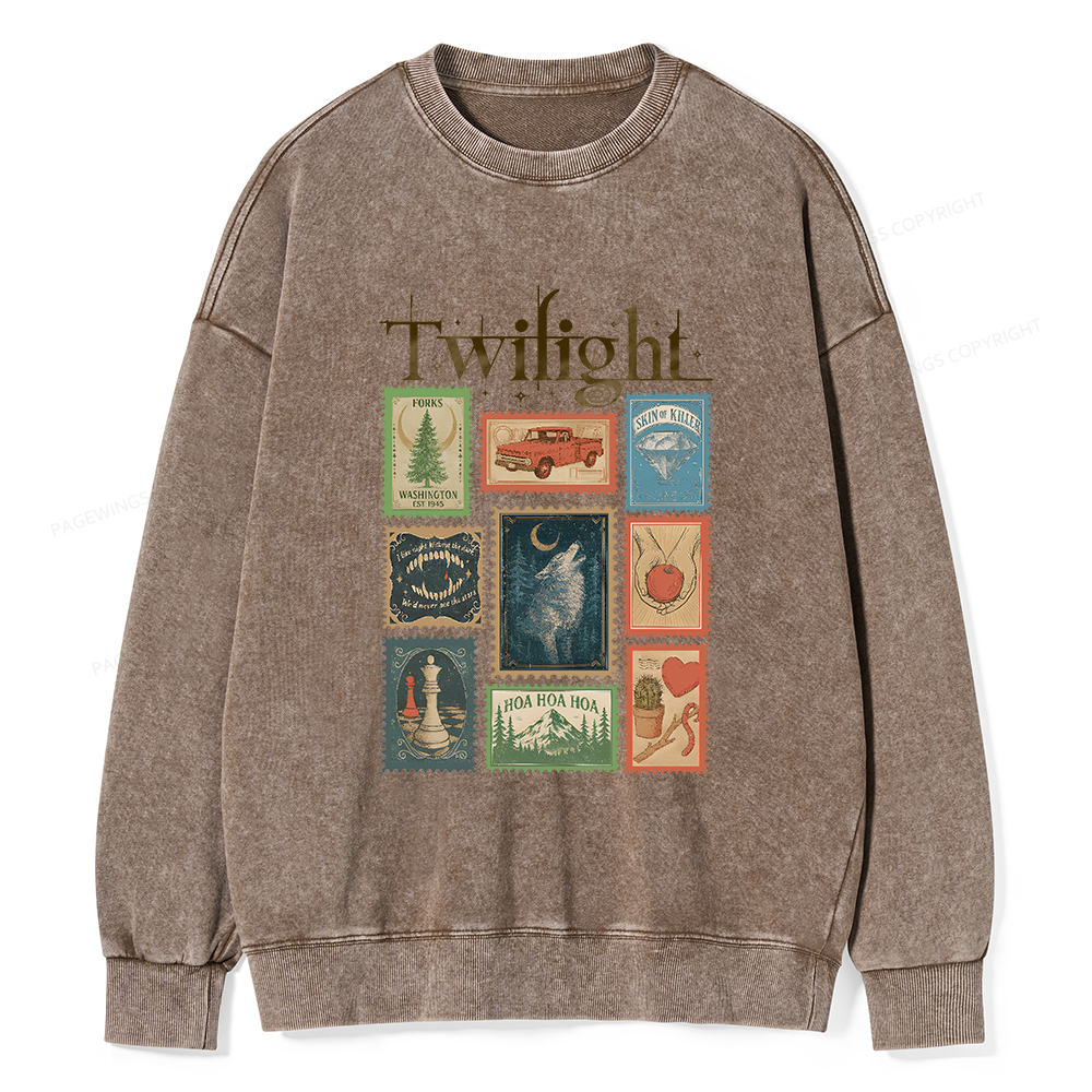 Pagewings Romance Book Lover Unisex Washed Sweatshirt