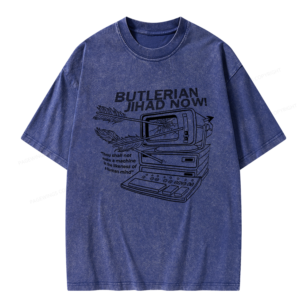 Pagewings Butlerian Jihad Now Unisex Washed T-shirt