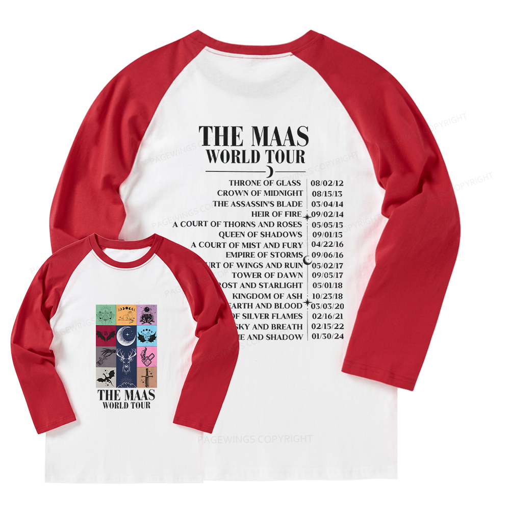 Pagewings World Tour Long Sleeve Raglan T-shirt