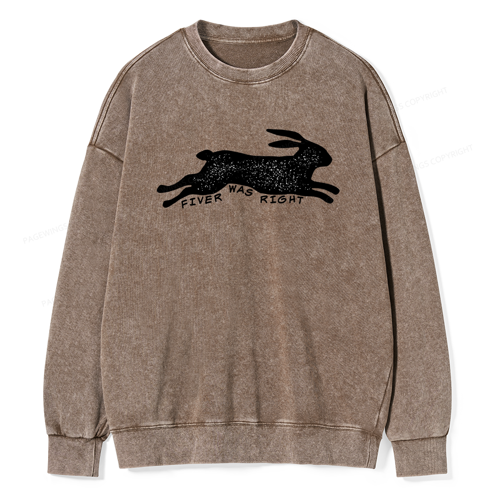 Pagewings Fiver Was Right  Unisex Washed Sweatshirt