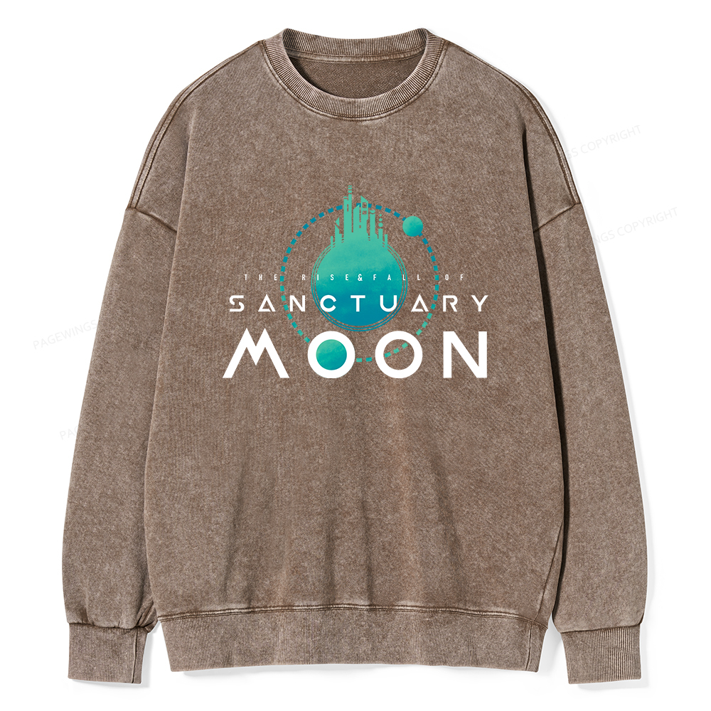 Pagewings Sanctuary Moon Unisex Washed Sweatshirt