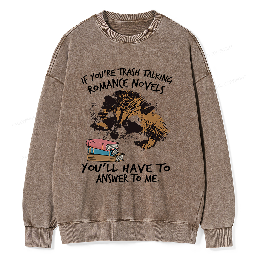 Pagewings Talking Ronan E Novels Unisex Washed Sweatshirt