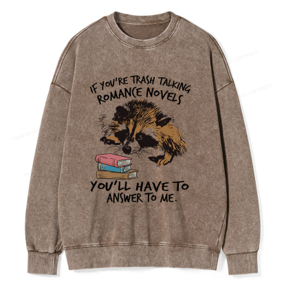Pagewings Talking Ronan E Novels Unisex Washed Sweatshirt
