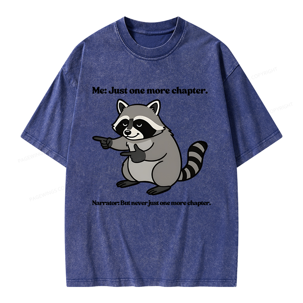 Pagewings Just One More Chapter Unisex Washed T-shirt
