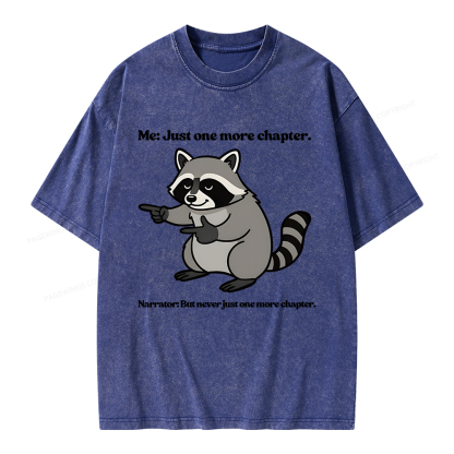 Pagewings Just One More Chapter Unisex Washed T-shirt
