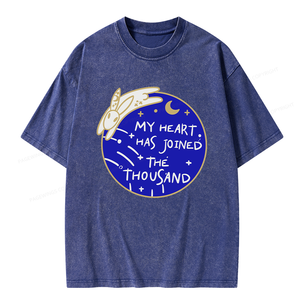 Pagewings My Heart Has Joined The Thousand Unisex Washed T-shirt