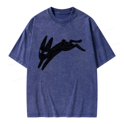 Pagewings Death Bunny Unisex Washed T-shirt