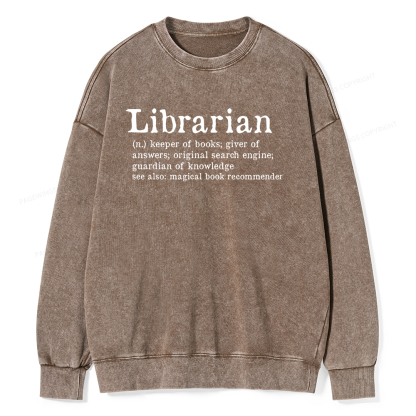 Pagewings Librarian Unisex Washed Sweatshirt