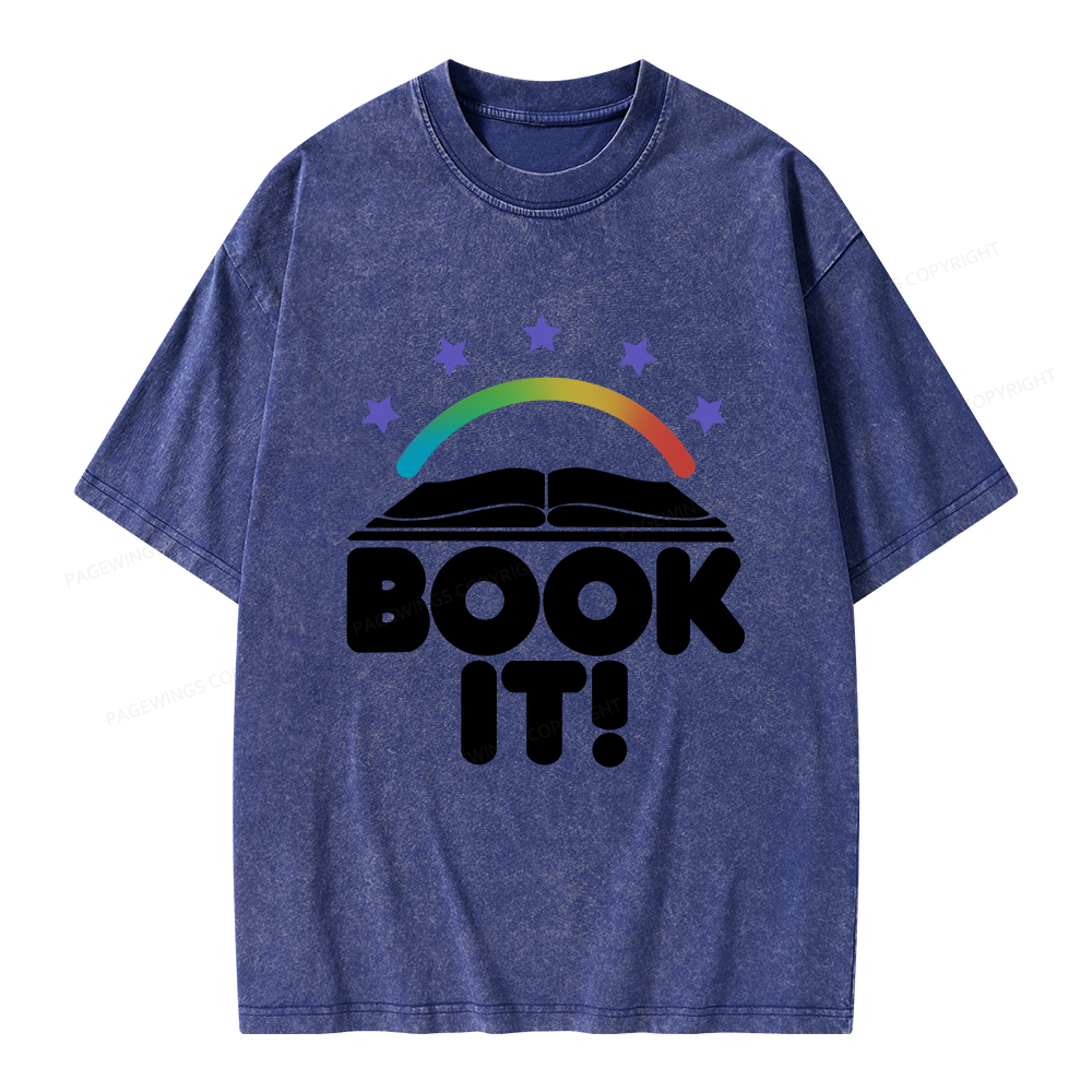 Pagewings Book It Unisex Washed T-shirt