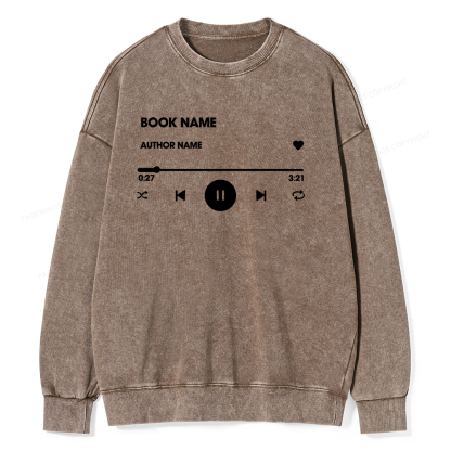 Pagewings Personalized Book Name Unisex Washed Sweatshirt
