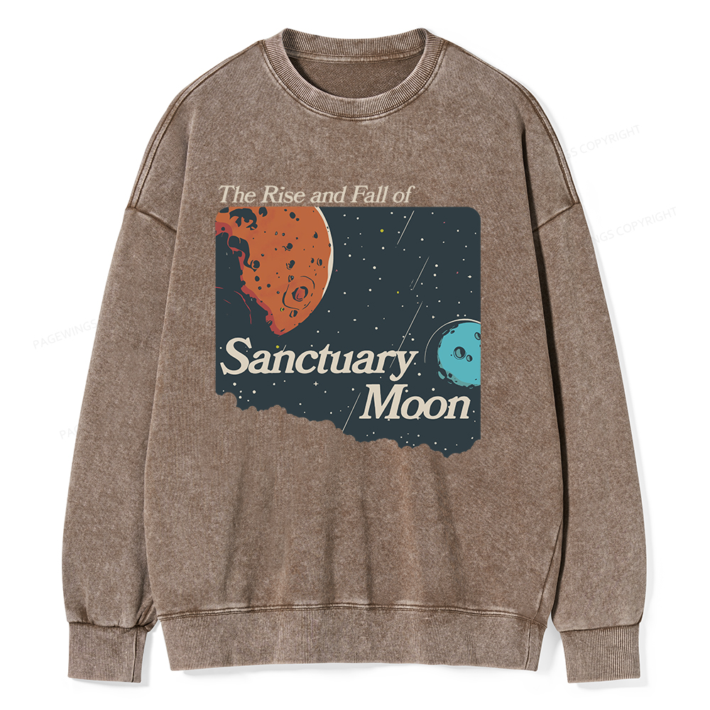 Pagewings Sanctuary Moon Unisex Washed Sweatshirt
