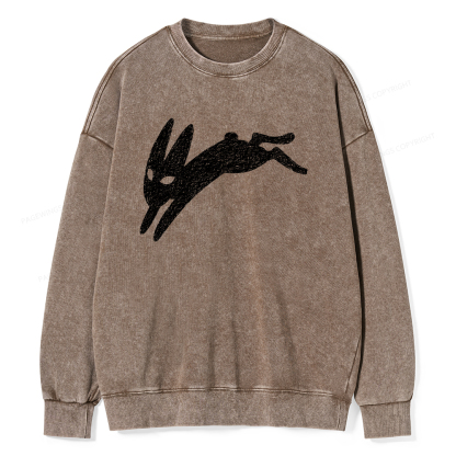 Pagewings Death Bunny Unisex Washed Sweatshirt