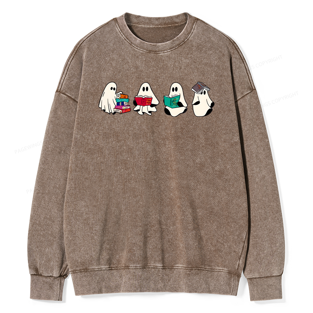 Pagewings Acotar Ghost Unisex Washed Sweatshirt