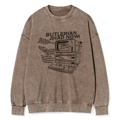 Pagewings Butlerian Jihad Now Unisex Washed Sweatshirt