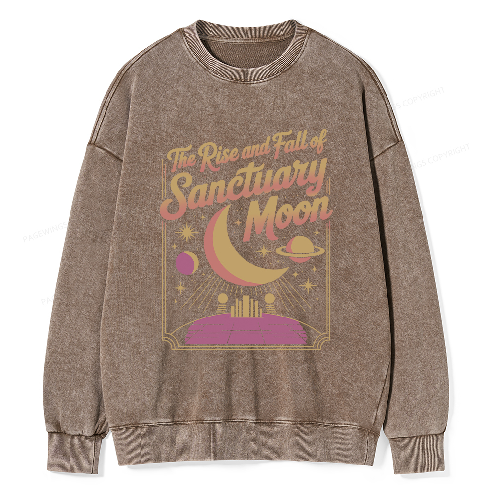 Pagewings Sanctuary Moon Unisex Washed Sweatshirt