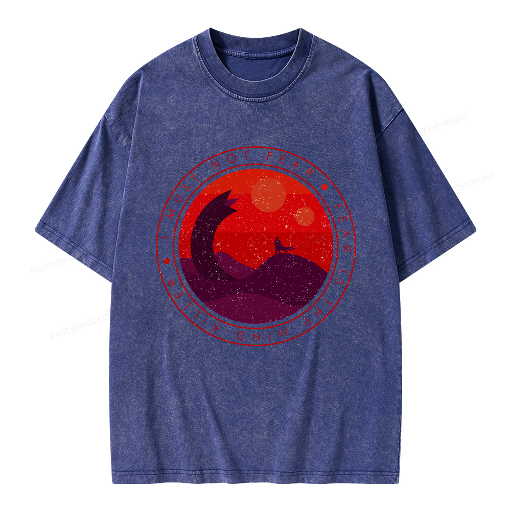 Pagewings I Must Not Fear Unisex Washed T-shirt