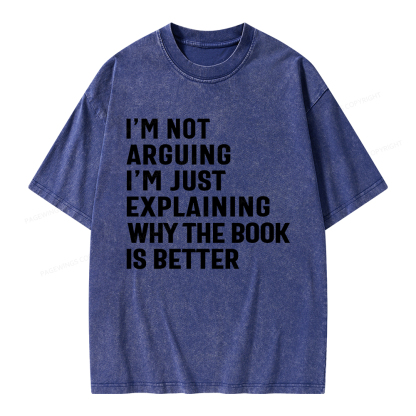 Pagewings Why The Book Is Better Unisex Washed T-shirt